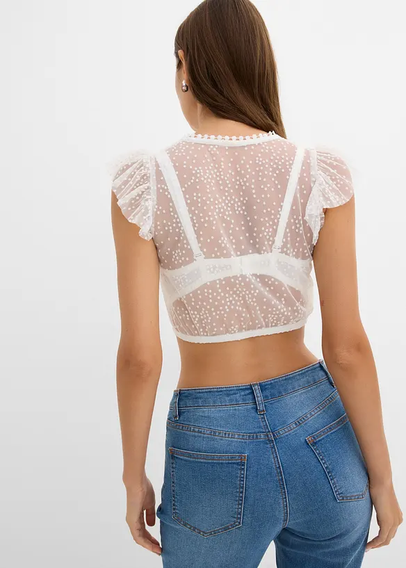 Dirndlbluse in weiß von hinten (im Anschnitt) - bonprix Dirndlbluse in weiß von hinten (im Anschnitt) - bonprix