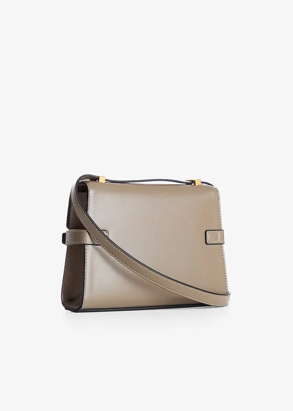 Kleine Umhängetasche mit Schnallendetail in braun von hinten - bonprix