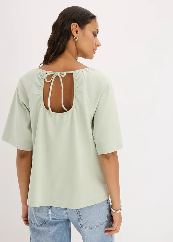 Oversize-Shirt aus Bio-Baumwolle in grün von hinten (im Anschnitt) - bonprix Oversize-Shirt aus Bio-Baumwolle in grün von hinten (im Anschnitt) - bonprix