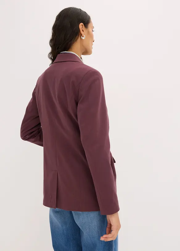 Long-Blazer in lila von hinten (im Anschnitt) - bonprix Long-Blazer in lila von hinten (im Anschnitt) - bonprix