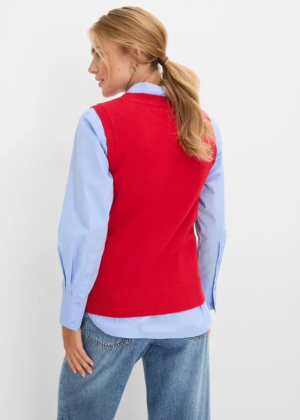 Pullunder in rot von hinten (im Anschnitt) - bonprix Pullunder in rot von hinten (im Anschnitt) - bonprix