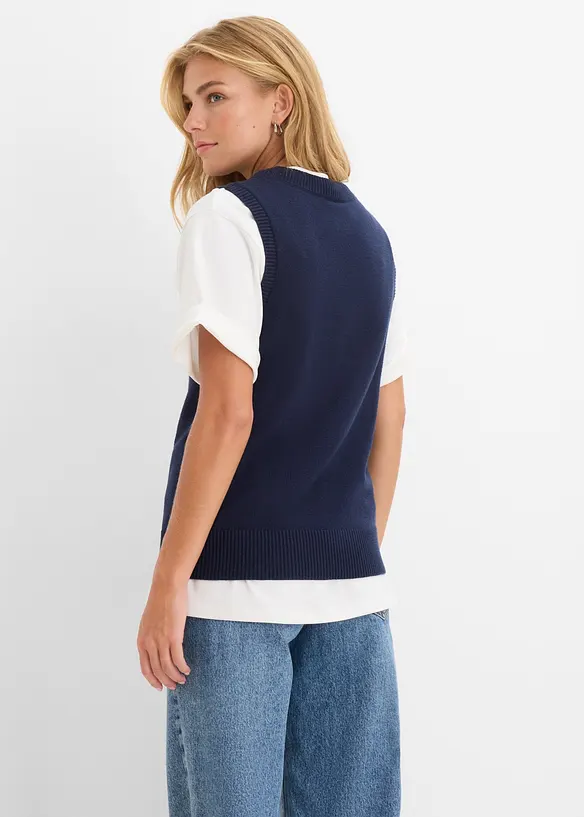 Pullunder in blau von hinten (im Anschnitt) - bonprix Pullunder in blau von hinten (im Anschnitt) - bonprix