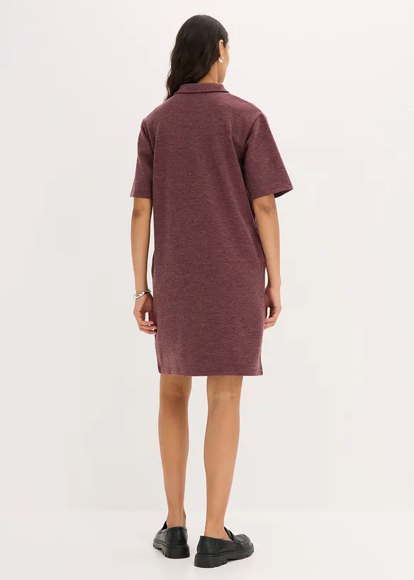 Kleid mit Reißverschluss aus Piqué in lila von hinten (Totalaufnahme) - bonprix Kleid mit Reißverschluss aus Piqué in lila von hinten (Totalaufnahme) - bonprix