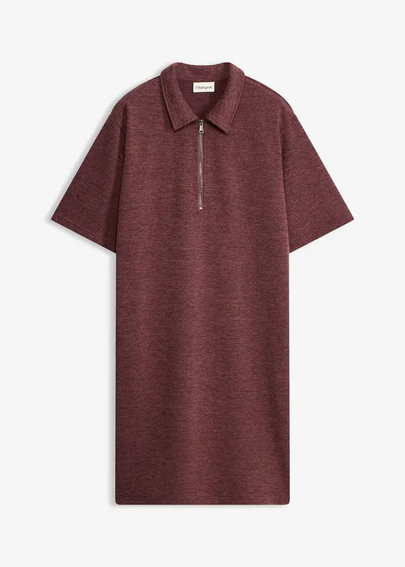 Kleid mit Reißverschluss aus Piqué in lila von vorne - bonprix Kleid mit Reißverschluss aus Piqué in lila von vorne - bonprix