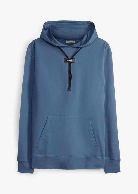 Hoodie aus reiner Bio-Baumwolle in blau von vorne - bonprix Hoodie aus reiner Bio-Baumwolle in blau von vorne - bonprix