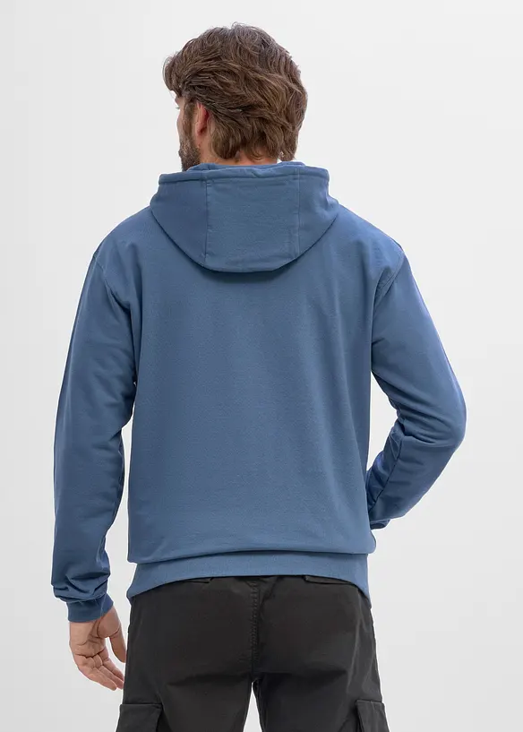 Hoodie aus reiner Bio-Baumwolle in blau von hinten (im Anschnitt) - bonprix Hoodie aus reiner Bio-Baumwolle in blau von hinten (im Anschnitt) - bonprix