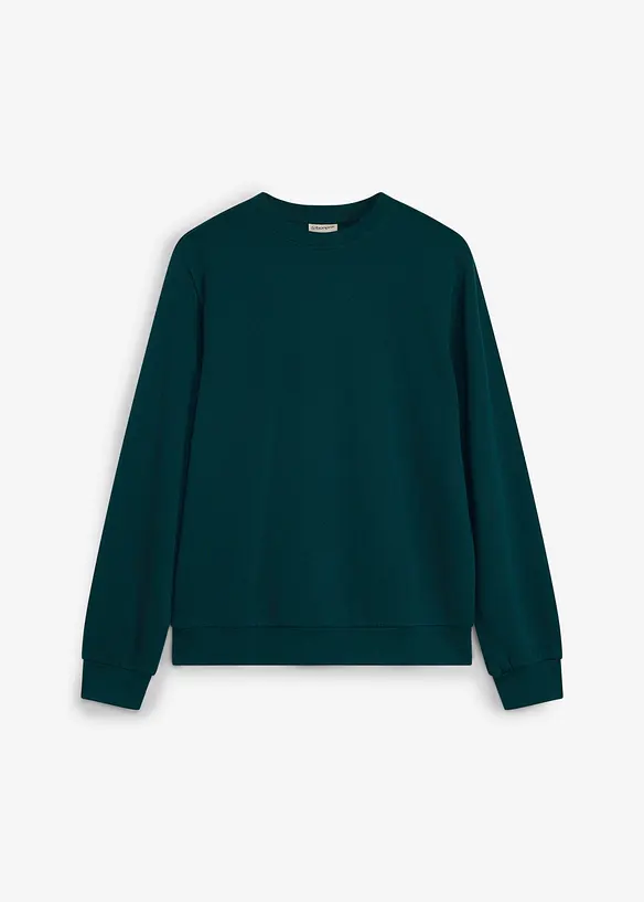 Sweatshirt in Regular-Fit in petrol von vorne - bonprix