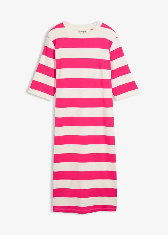 Shirtkleid aus schwerer reiner Bio-Baumwolle in pink von vorne - bonprix Shirtkleid aus schwerer reiner Bio-Baumwolle in pink von vorne - bonprix