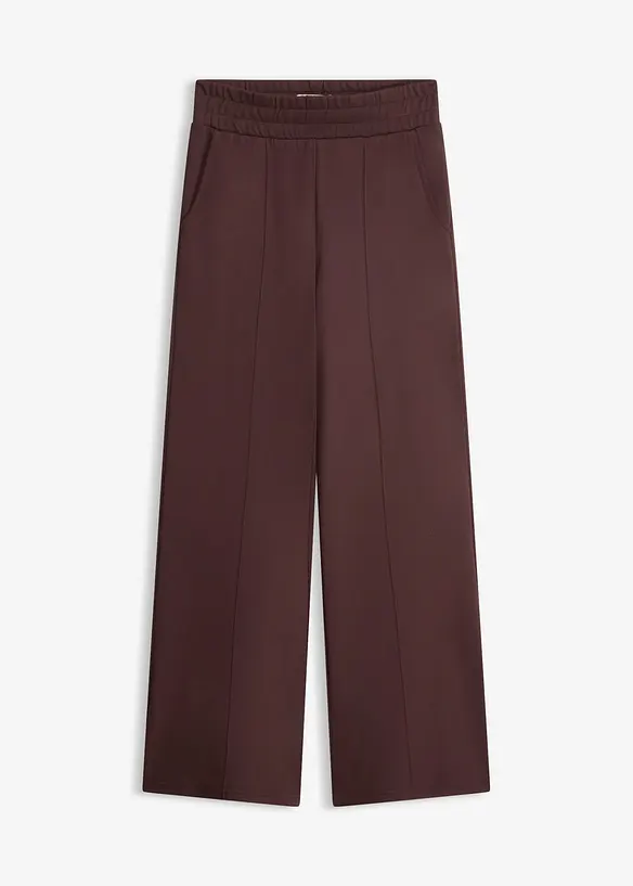 Marlenehose aus bequemen Jersey in braun von vorne - bonprix Marlenehose aus bequemen Jersey in braun von vorne - bonprix