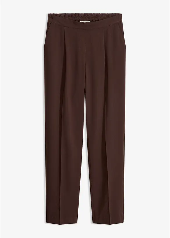 Schlupfhose mit Bügelfalte in braun von vorne - bonprix Schlupfhose mit Bügelfalte in braun von vorne - bonprix