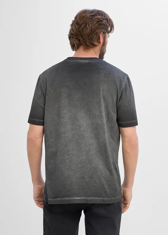 T-Shirt aus reiner Bio-Baumwolle in grau von hinten (im Anschnitt) - bonprix
