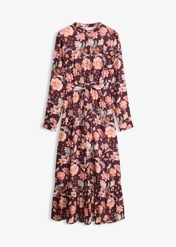 Maxikleid aus fließender Viskose in lila von vorne - bonprix Maxikleid aus fließender Viskose in lila von vorne - bonprix