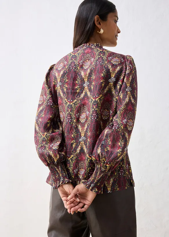 Tunikabluse aus reinem Ramie in lila von hinten (im Anschnitt) - bonprix Tunikabluse aus reinem Ramie in lila von hinten (im Anschnitt) - bonprix