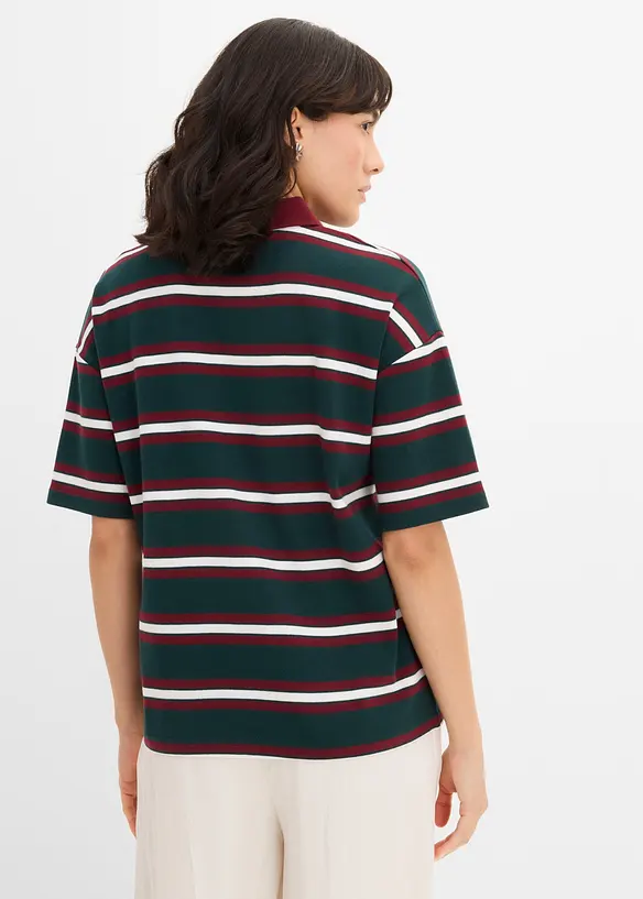 Poloshirt aus reiner Bio-Baumwolle in grün von hinten (im Anschnitt) - bonprix Poloshirt aus reiner Bio-Baumwolle in grün von hinten (im Anschnitt) - bonprix