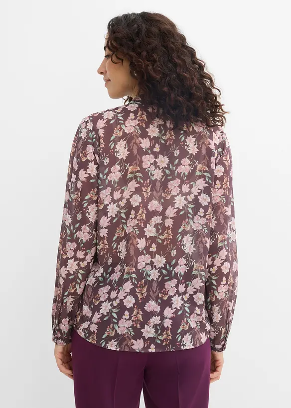 Chiffonbluse in lila von hinten (im Anschnitt) - bonprix Chiffonbluse in lila von hinten (im Anschnitt) - bonprix