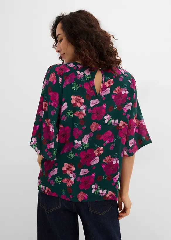 Chiffon-Tunika in grün von hinten (im Anschnitt) - bonprix Chiffon-Tunika in grün von hinten (im Anschnitt) - bonprix