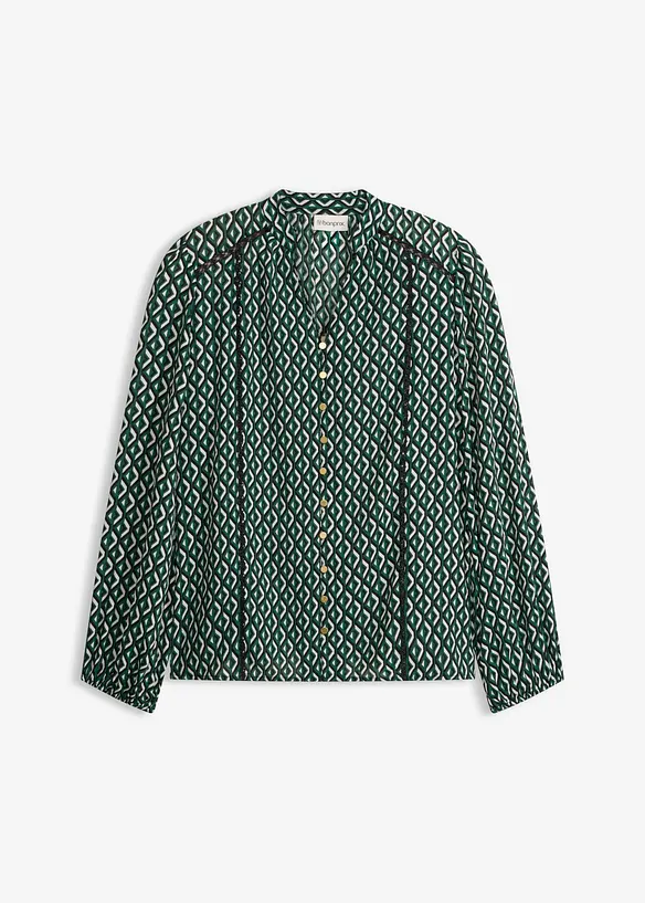 Chiffonbluse in grün von vorne - bonprix Chiffonbluse in grün von vorne - bonprix