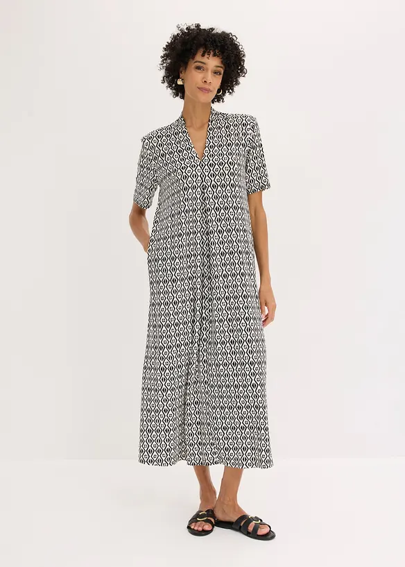 Shirtkleid in schwarz von vorne (Totalaufnahme) - bonprix Shirtkleid in schwarz von vorne (Totalaufnahme) - bonprix