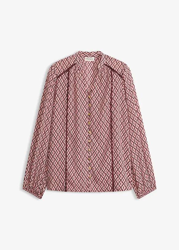 Chiffonbluse in lila von vorne - bonprix Chiffonbluse in lila von vorne - bonprix