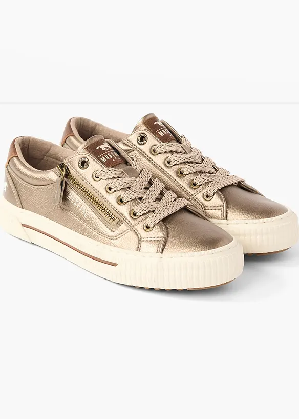 Mustang Sneaker mit Reißverschluss in gold - Mustang