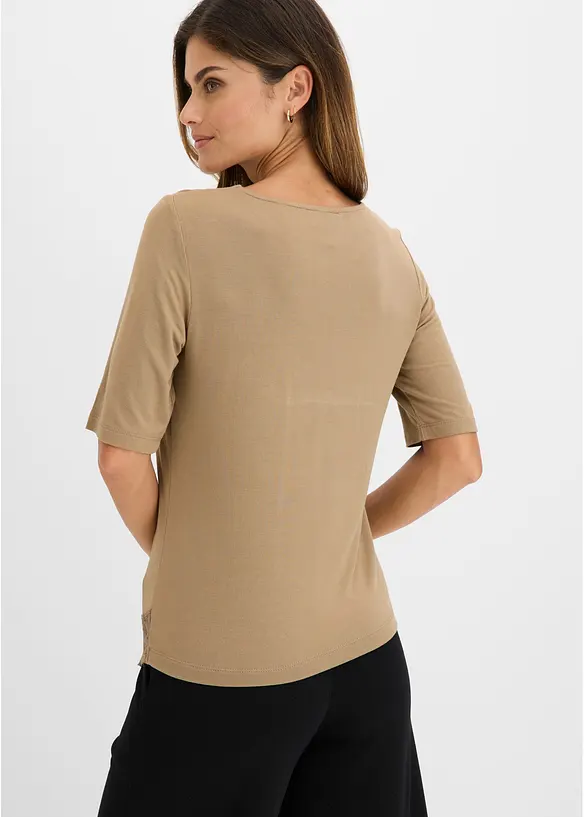 Shirt aus softer Viskose in braun von hinten (im Anschnitt) - bonprix Shirt aus softer Viskose in braun von hinten (im Anschnitt) - bonprix
