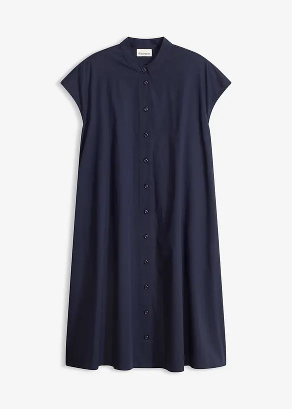 Hemdblusenkleid in blau von vorne - bonprix Hemdblusenkleid in blau von vorne - bonprix