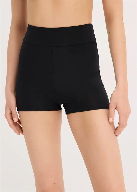 Highwaist Boxer aus Modal (3er Pack) in schwarz von vorne - bonprix