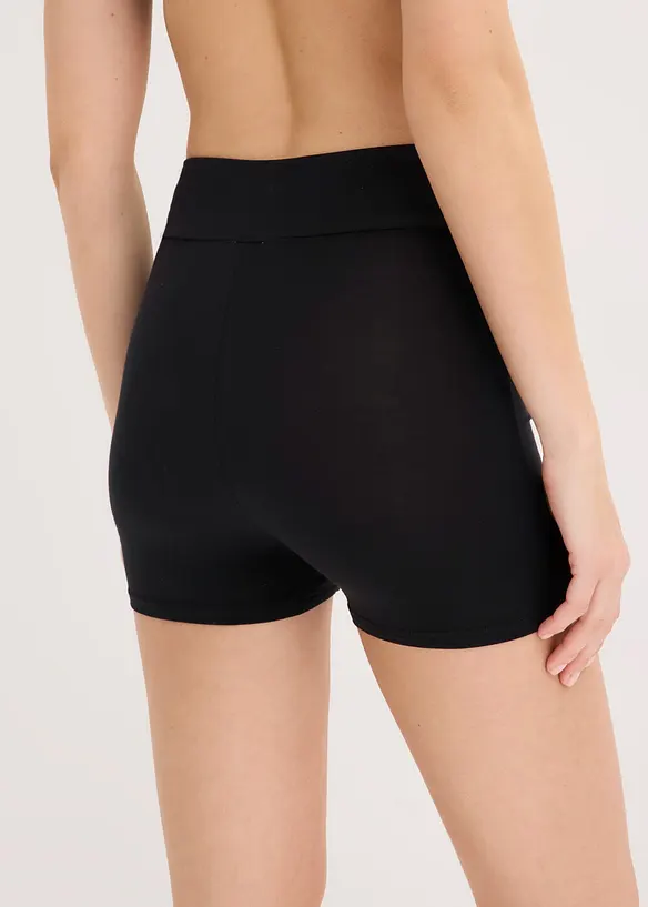 Highwaist Boxer aus Modal (3er Pack) in schwarz von hinten - bonprix
