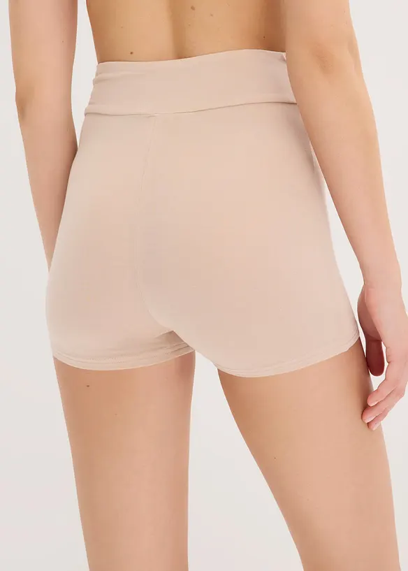 Highwaist Boxer aus Modal (3er Pack) in beige von hinten - bonprix