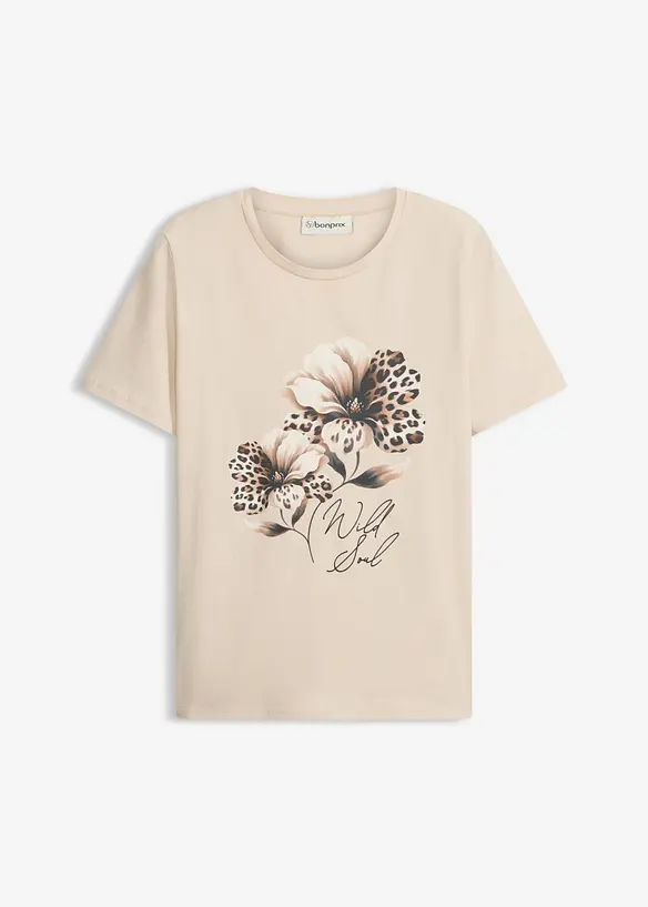 Shirt aus Baumwolle in beige von vorne - bonprix Shirt aus Baumwolle in beige von vorne - bonprix