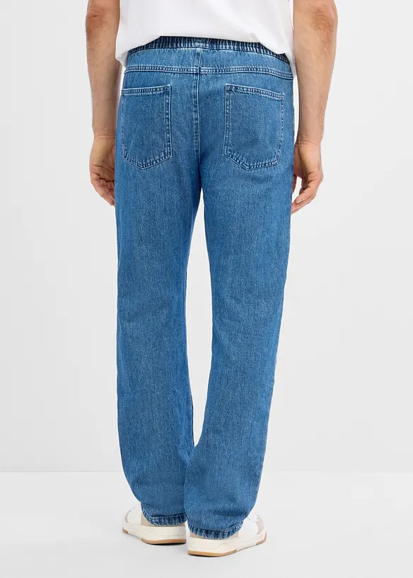 Classic-Fit-Jeans Schlupf-Jeans, Straight in blau von hinten - bonprix