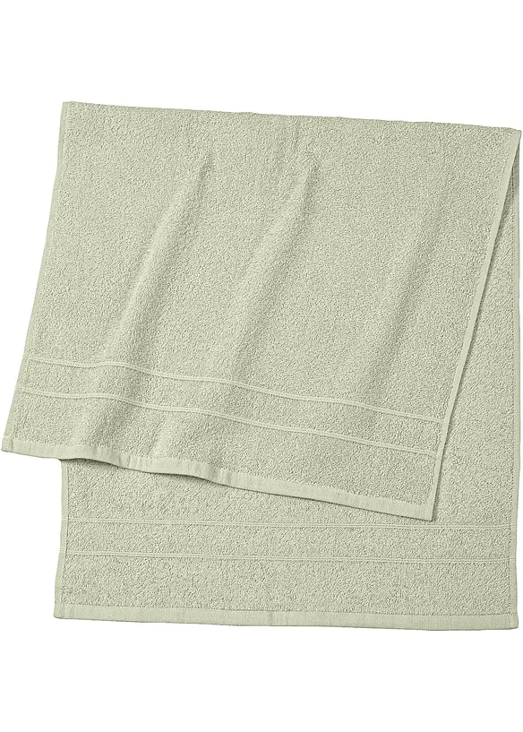 Baumwoll-Handtuch Set (10-tlg. Set) in grün - bonprix