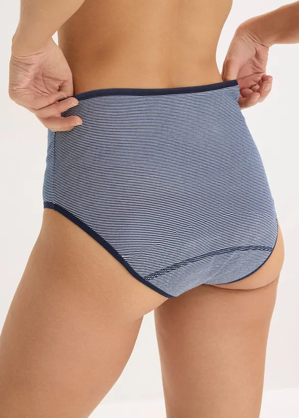 Perioden Maxipanty mit leichter Saugstärke (3er Pack) in blau von hinten - bonprix