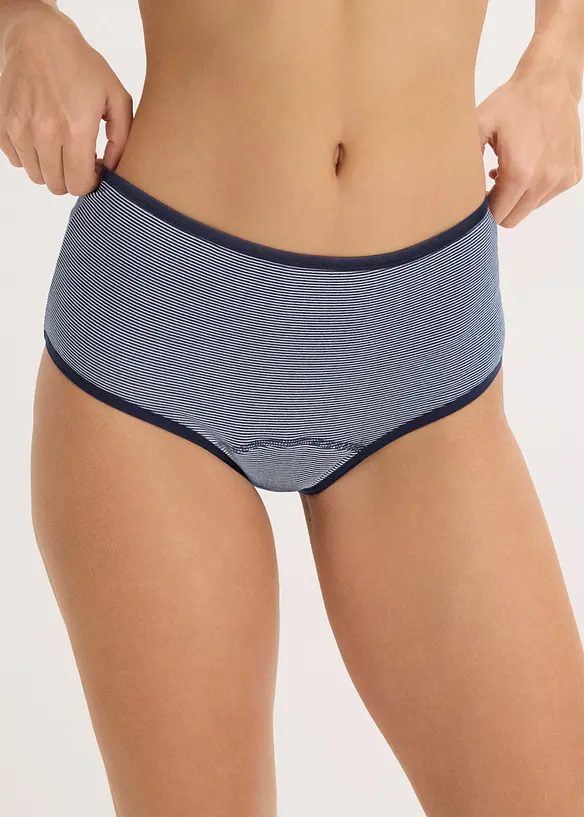 Perioden Maxipanty mit leichter Saugstärke (3er Pack) in blau von vorne - bonprix