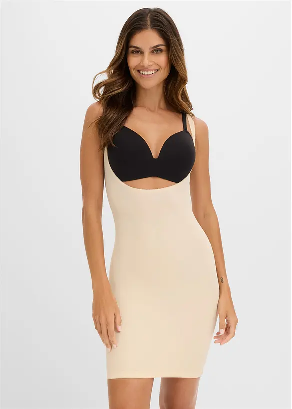 Medium Shape Kleid in beige von vorne (Totalaufnahme) - bonprix