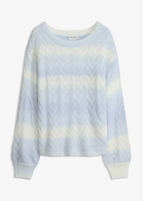 Boxy-Pullover in blau von vorne - bonprix Boxy-Pullover in blau von vorne - bonprix