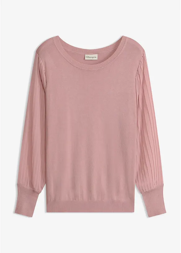 Feinstrickpullover aus softem Viskose-Mix in rosa von vorne - bonprix Feinstrickpullover aus softem Viskose-Mix in rosa von vorne - bonprix