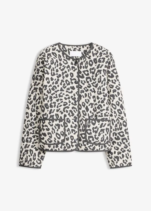 Steppjacke in Loose Fit in weiß von vorne - bonprix