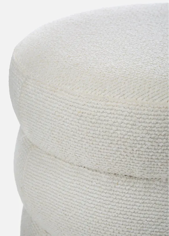 Hocker in beige Detailaufnahme vom Material - bonprix