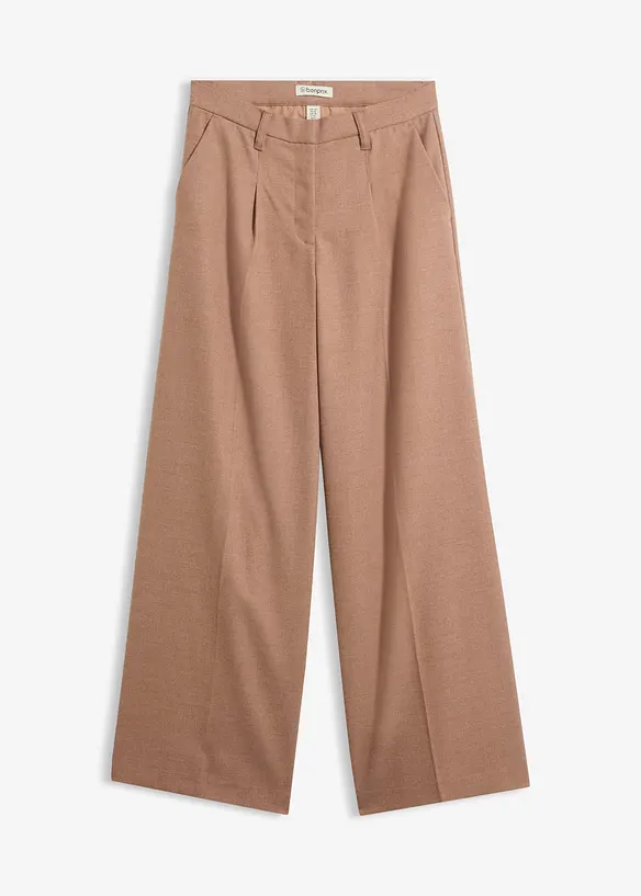 Bundfaltenhose in braun von vorne - bonprix Bundfaltenhose in braun von vorne - bonprix