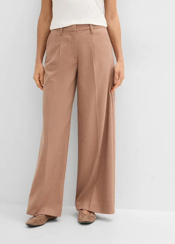 Bundfaltenhose in braun von vorne - bonprix Bundfaltenhose in braun von vorne - bonprix