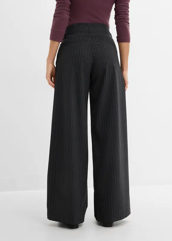 Weite Bundfaltenhose in grau von hinten - bonprix Weite Bundfaltenhose in grau von hinten - bonprix