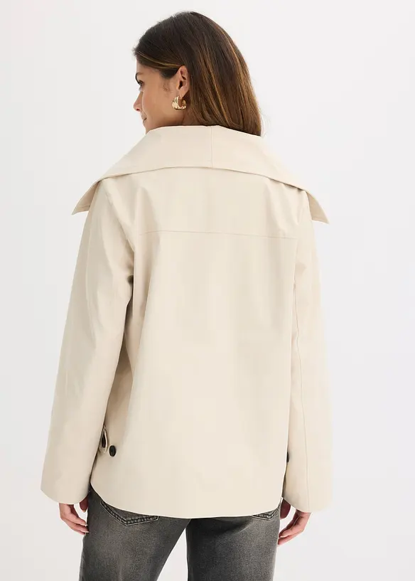 Trenchjacke in beige von hinten (im Anschnitt) - bonprix