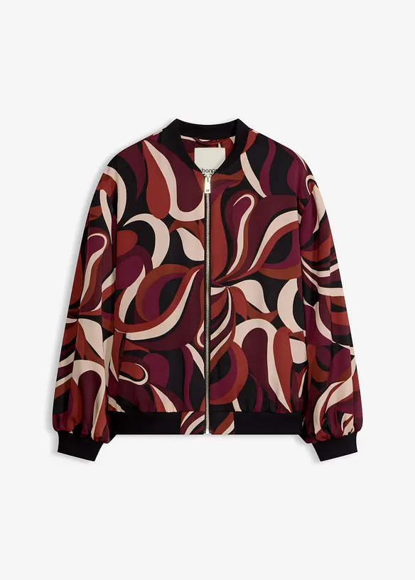 Blouson aus fließendem Satin in rot von vorne - bonprix Blouson aus fließendem Satin in rot von vorne - bonprix