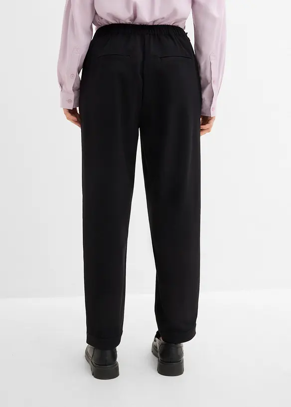 Verkürzte Hose aus Viskose-Mix in schwarz von hinten - bonprix Verkürzte Hose aus Viskose-Mix in schwarz von hinten - bonprix