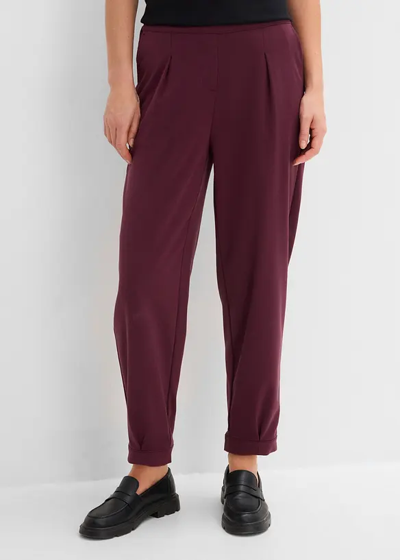 Verkürzte Hose aus Viskose-Mix in rot von vorne - bonprix Verkürzte Hose aus Viskose-Mix in rot von vorne - bonprix