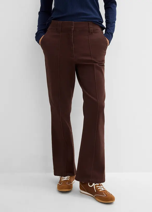 Twillhose aus Baumwoll-Mix in braun von vorne - bonprix Twillhose aus Baumwoll-Mix in braun von vorne - bonprix