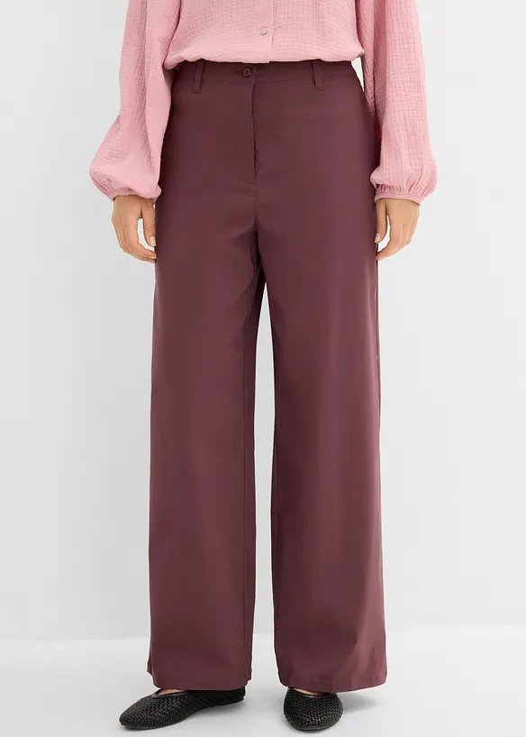 Bengalin-Hose aus Viskose-Mix in lila von vorne - bonprix Bengalin-Hose aus Viskose-Mix in lila von vorne - bonprix