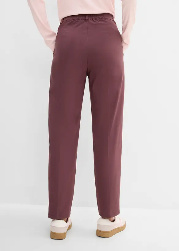 Bauchweg-Bengalin-Hose aus Viskose-Mix in lila von hinten - bonprix