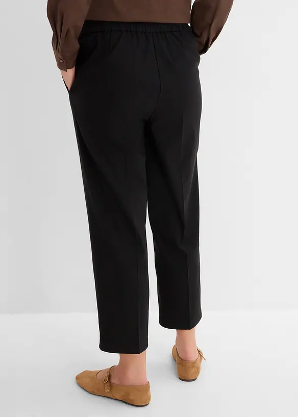Verkürzte Bengalin-Hose aus Viskose-Mix in schwarz von hinten - bonprix Verkürzte Bengalin-Hose aus Viskose-Mix in schwarz von hinten - bonprix